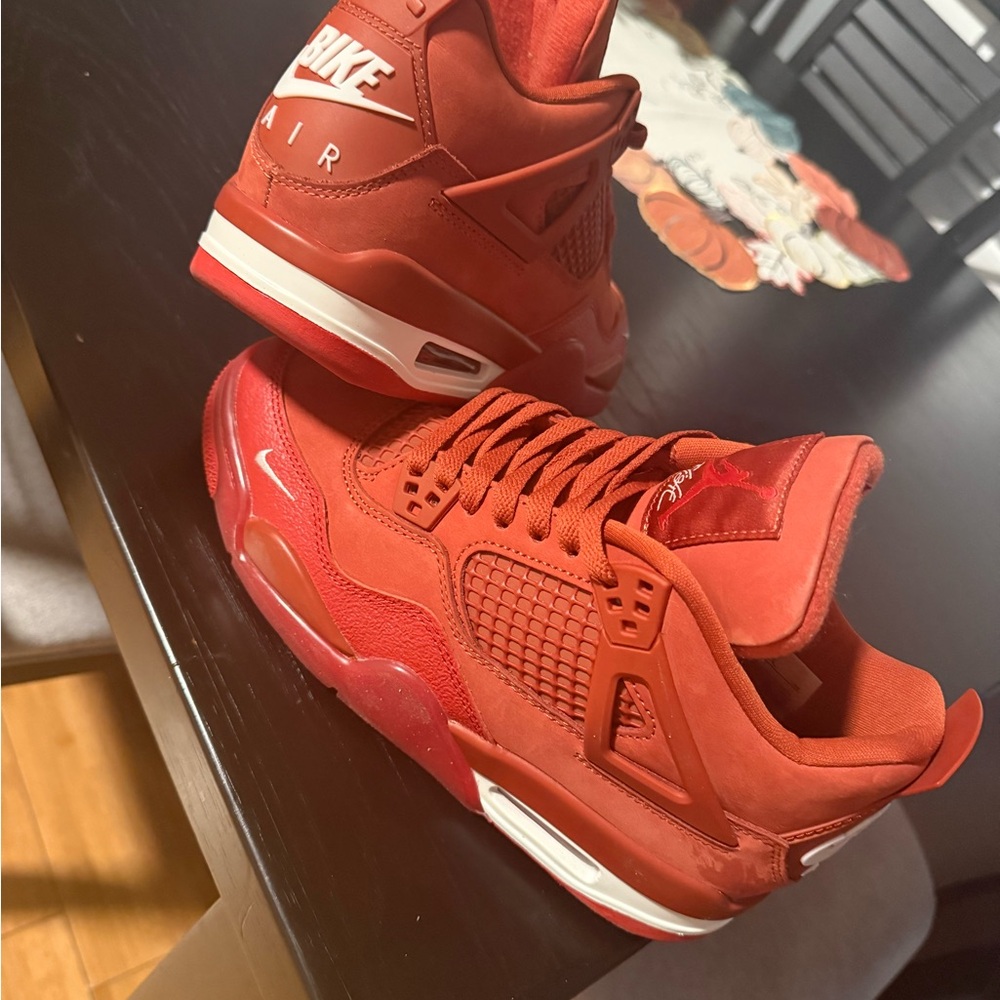 Nike Red and White Air Sneakers